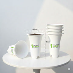 Set Of - 6 inch Big White Pots