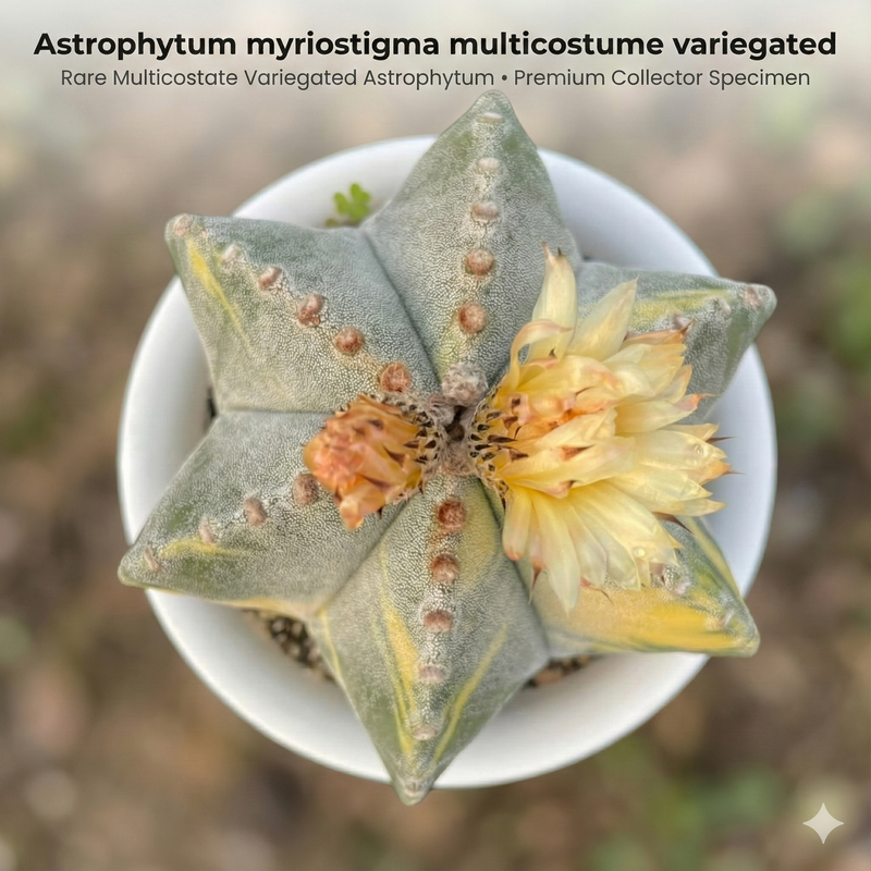 Astrophytum myriostigma multicostume variegated