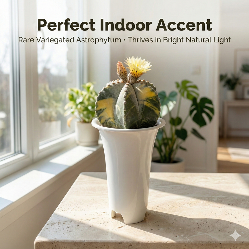 Astrophytum myriostigma multicostume variegated