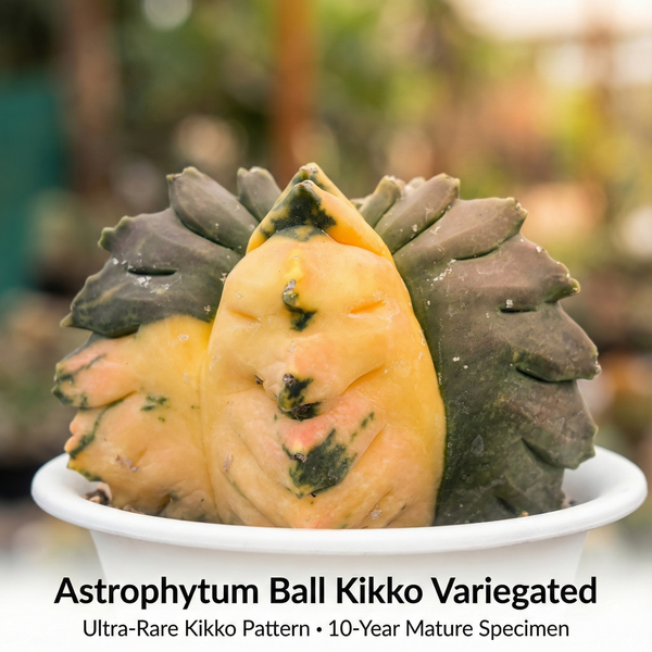 Astrophytum nudum cv Ball Kikko Variegated