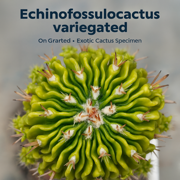 Echinofossulocactus variegated- brain Cactus variegated- stenocereus multicostatusÂ variegated 6_INCHS_N_SQUARE_POT WITHOUT_POT